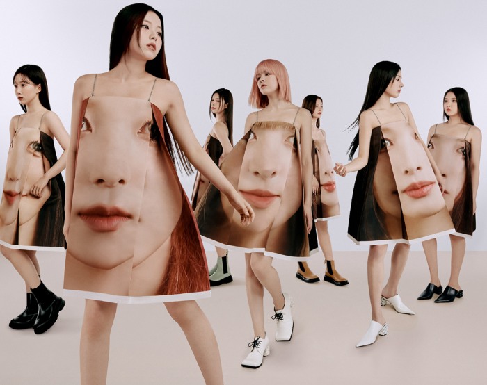 韩国新晋女团NMIXX穿上Loewe早春2023系列