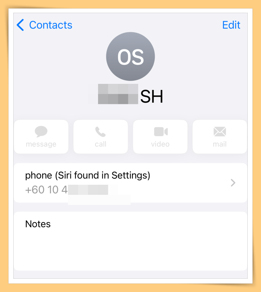 Showing Phone Number