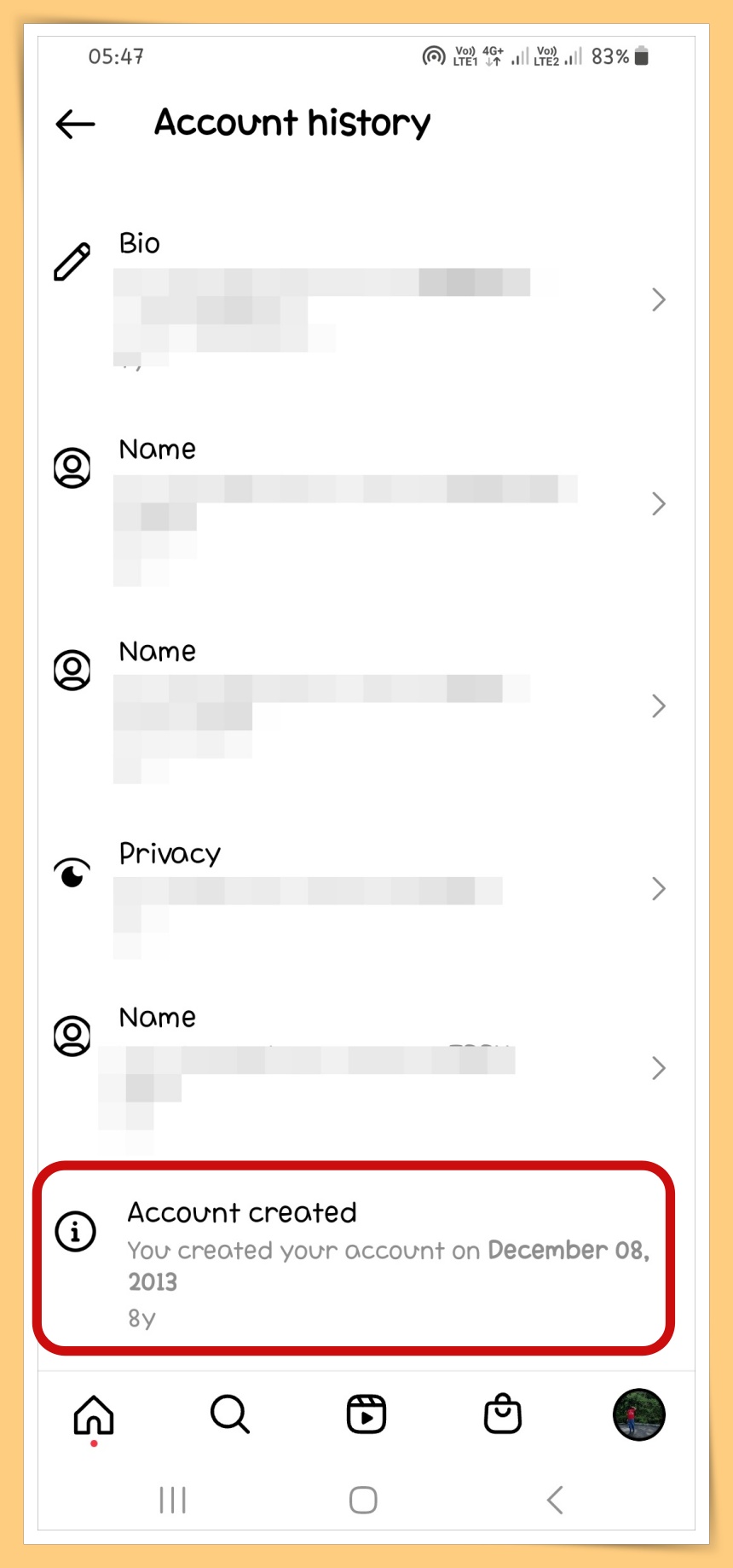 Check Account Created