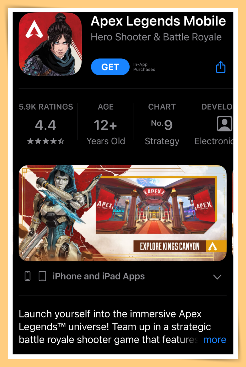 iPhone Game of the Year: Apex Legends Mobile