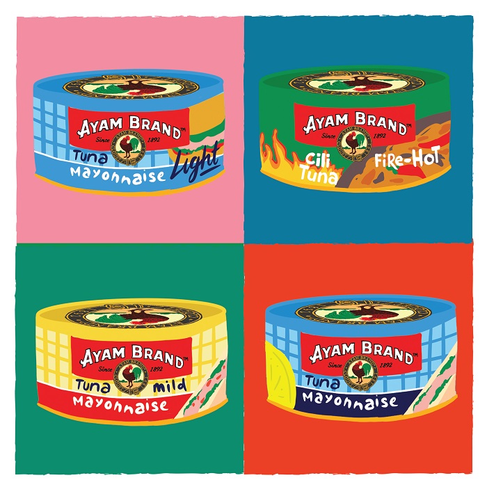 ayam-brand-各种罐头图案