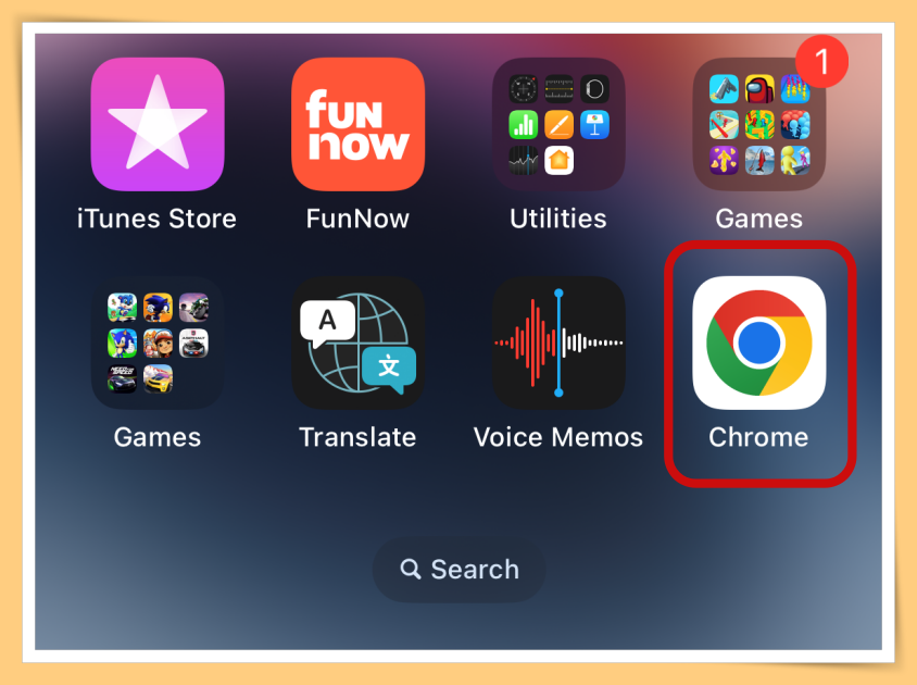 Click on Chrome