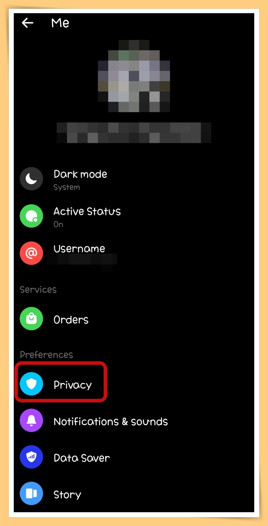 Click Profile Privacy