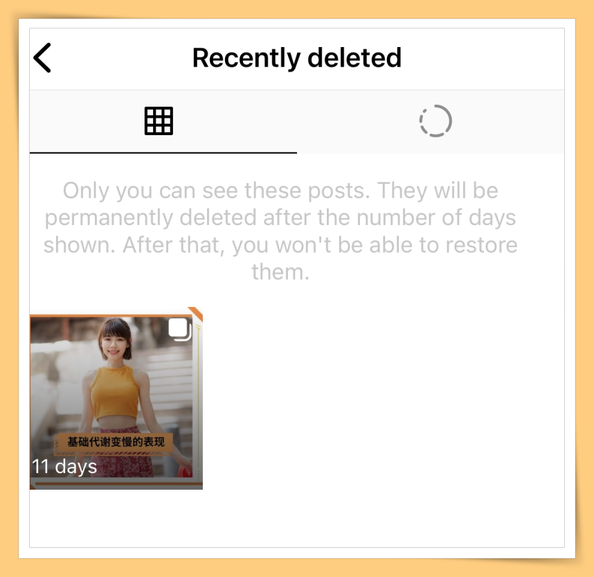 Deleted post and story