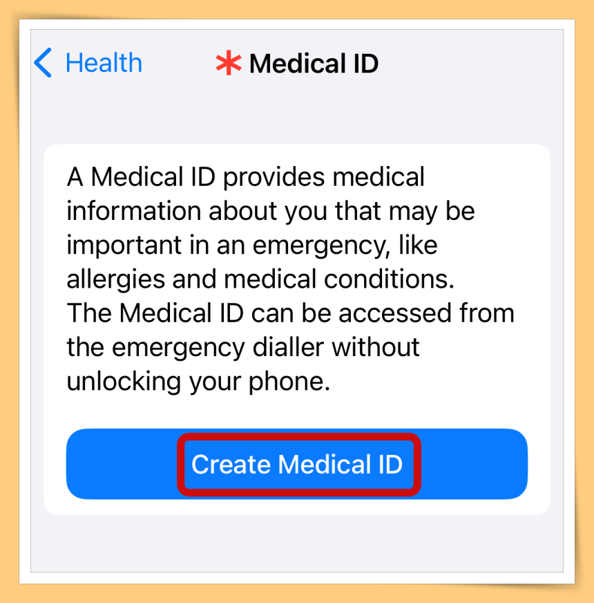 Create Medical ID