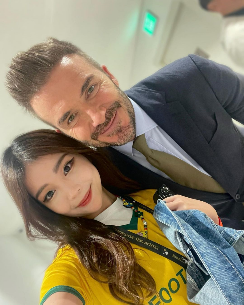 小Jennie合照Beckham