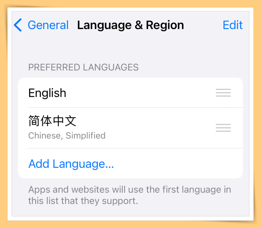How to change Language