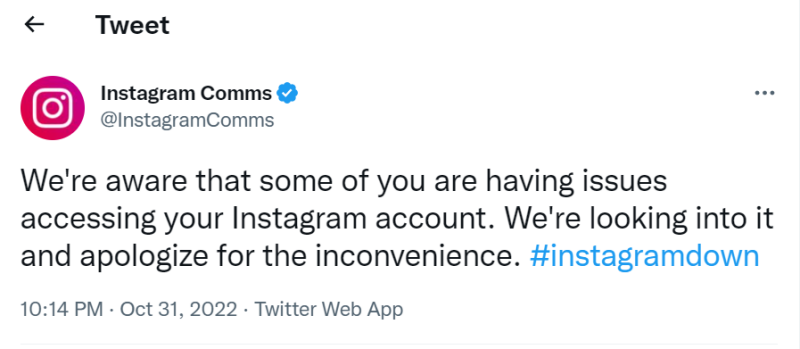 IG Apologize