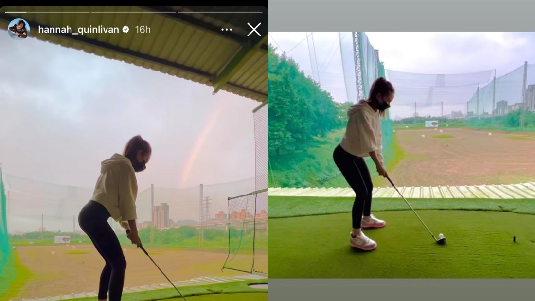 周杰伦和“世界一姐”曾雅妮打球