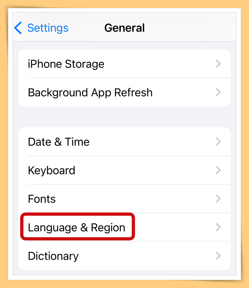 Language & Region