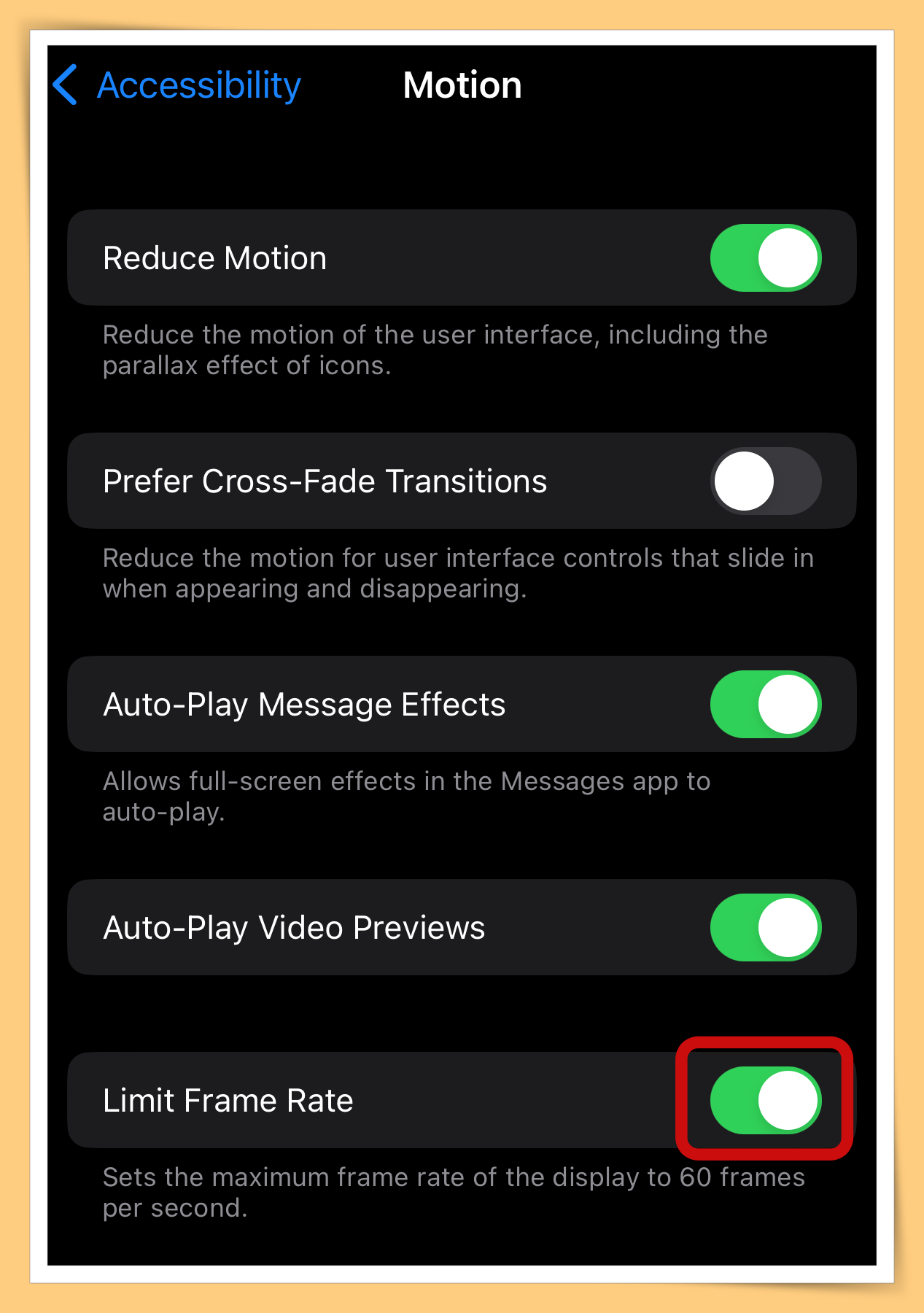 Limit Frame Rate