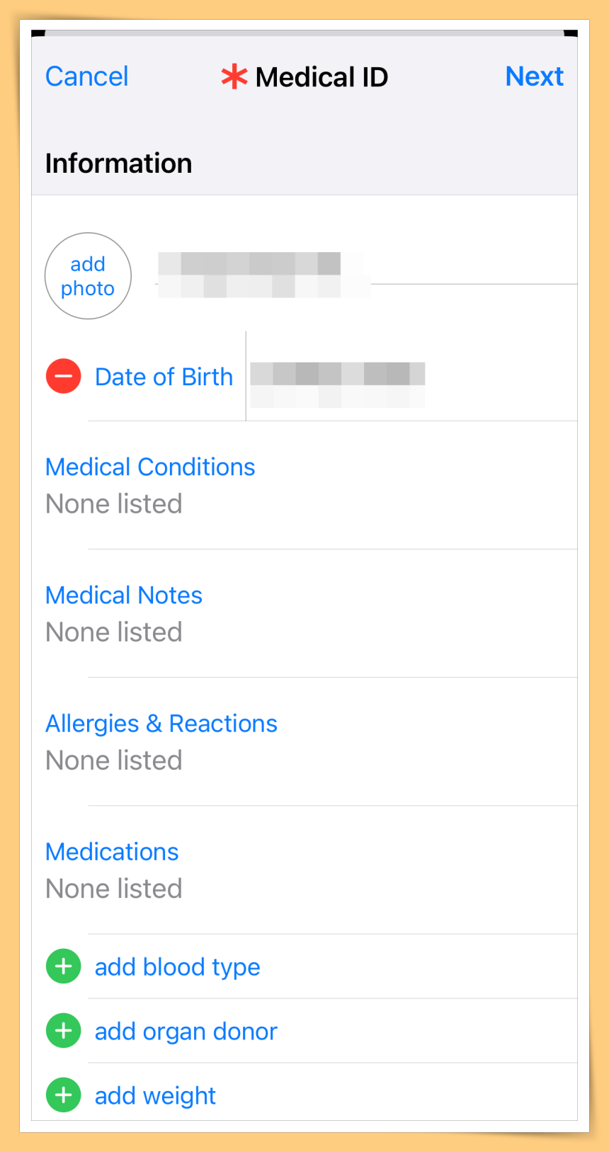 Fill in Info