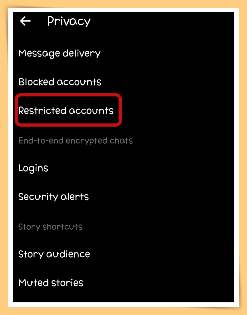 Restricted Account