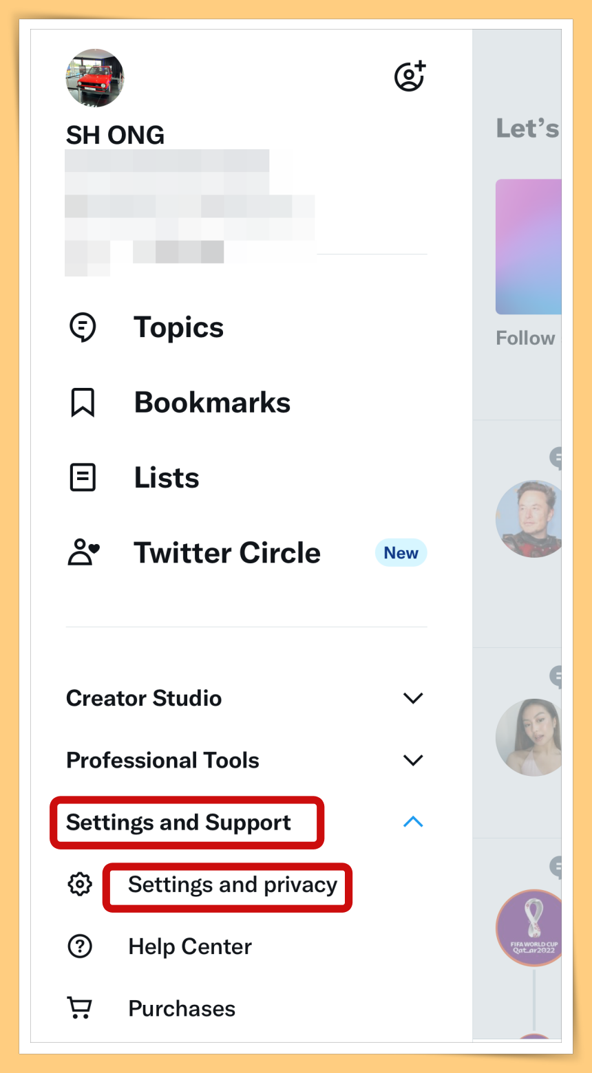 Settings and Support