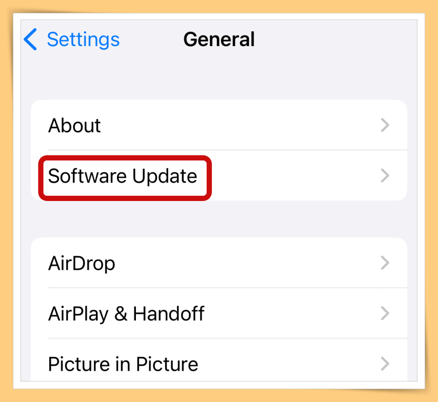 Software Update