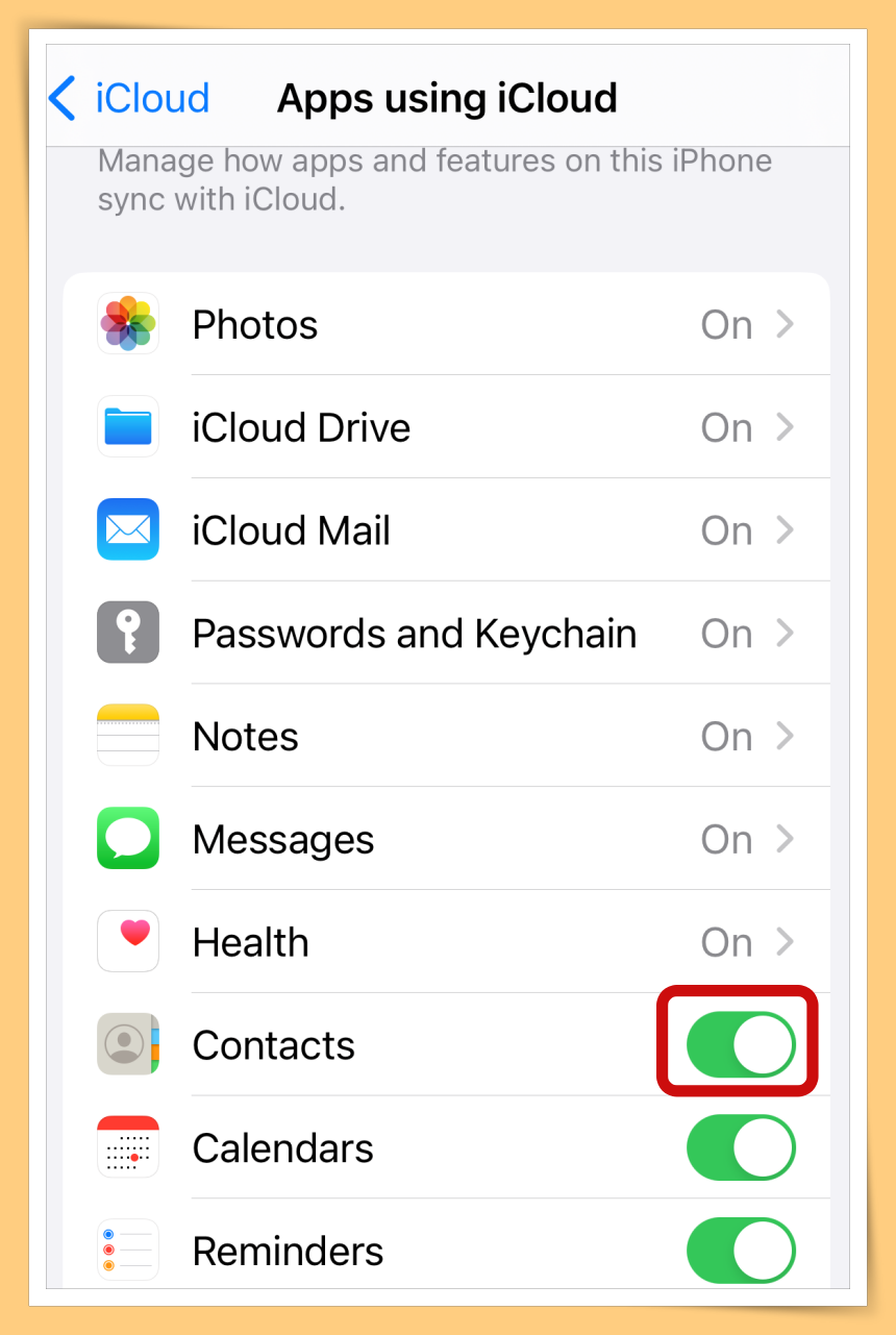 Turn On Contacts