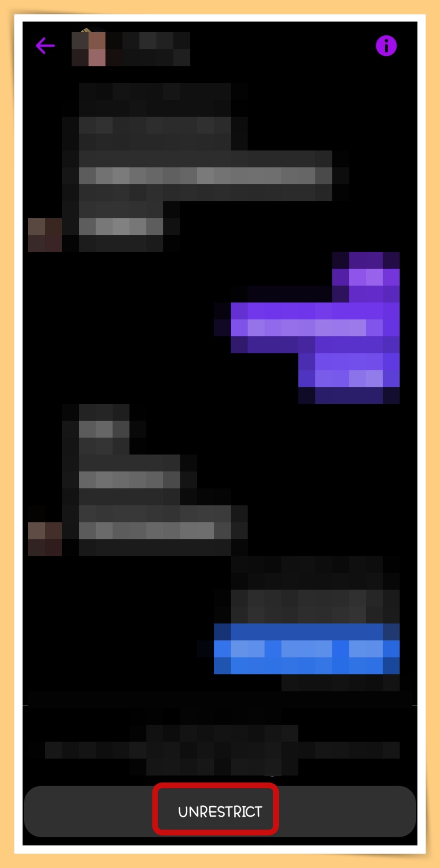 Click UNRESTRICT