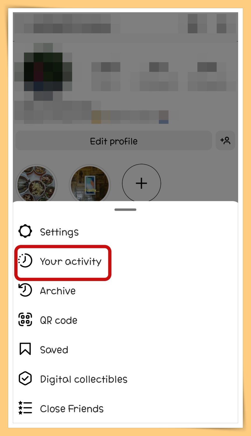 Click on Your Activity