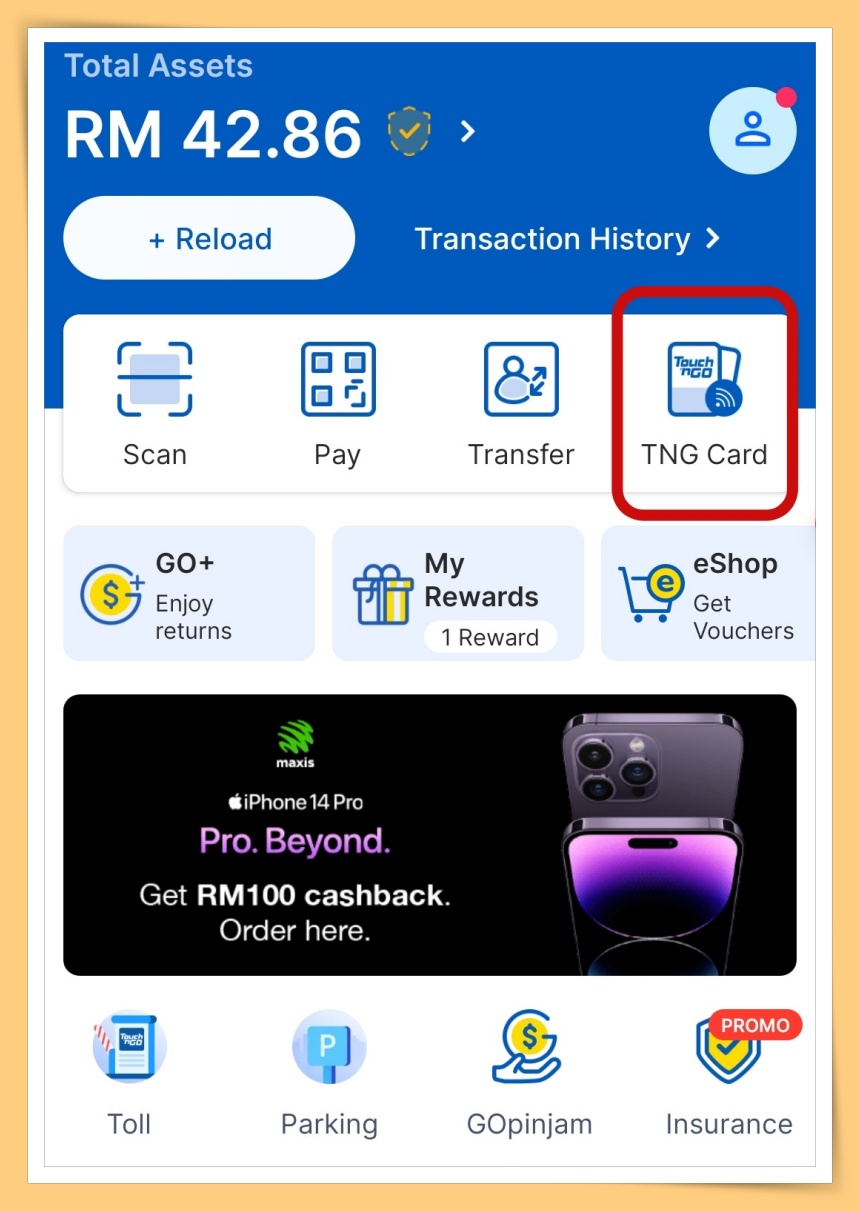 Add NyKad to TNG eWallet