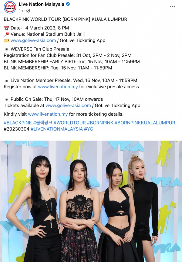 BLACKPINK 大马演唱会正式官宣