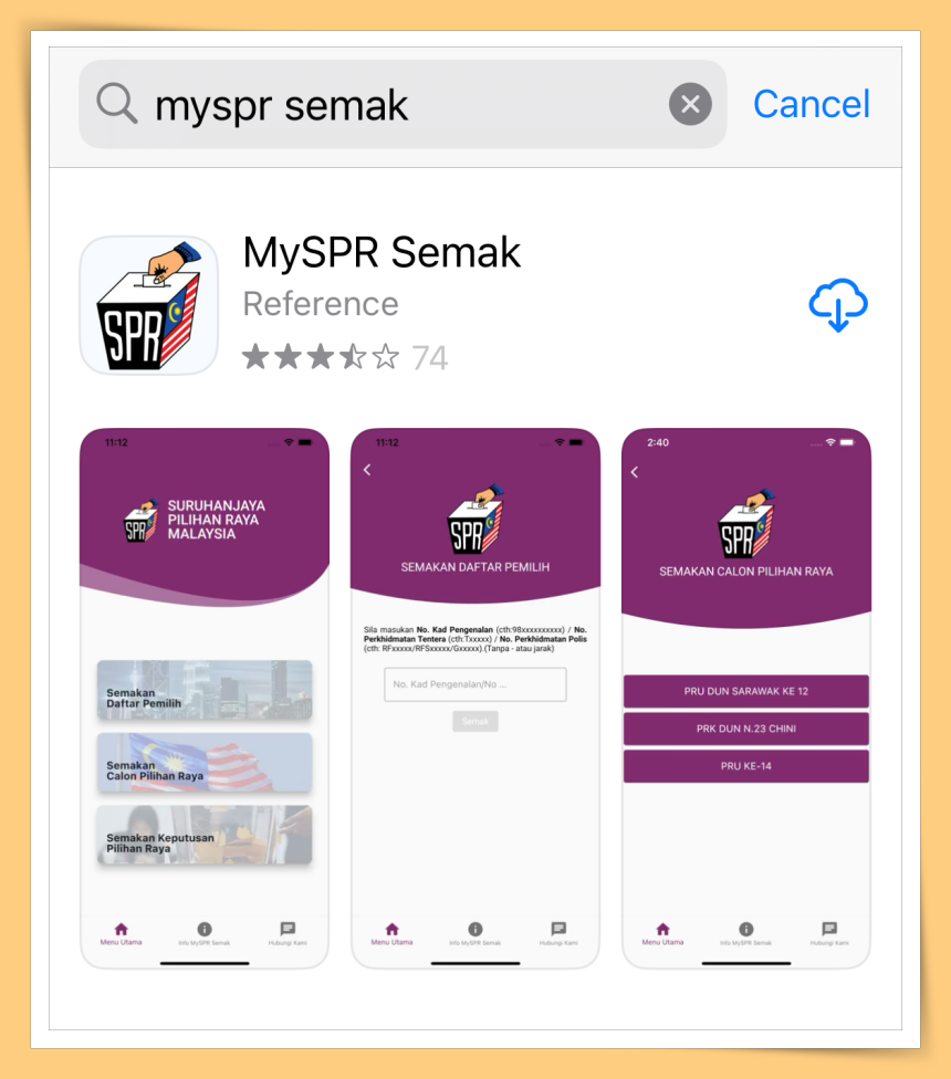 Download MYSPR Semak App