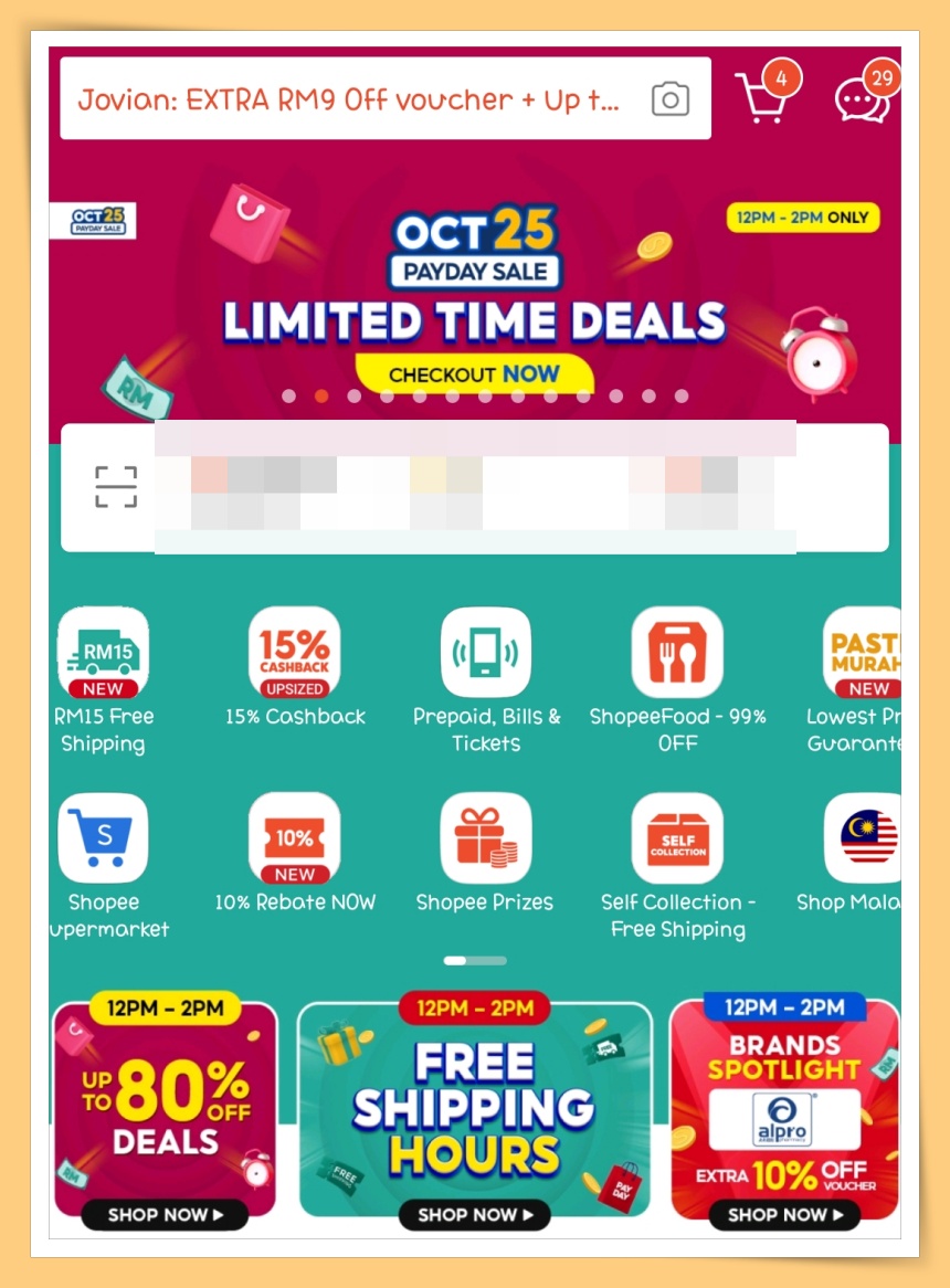 Shopee Main Page Start Shopping