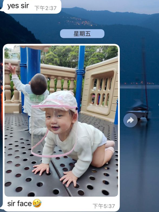 洪永城晒女儿照片
