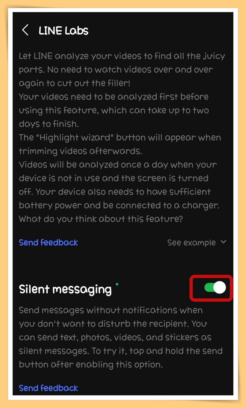 Turn On Silent Messaging