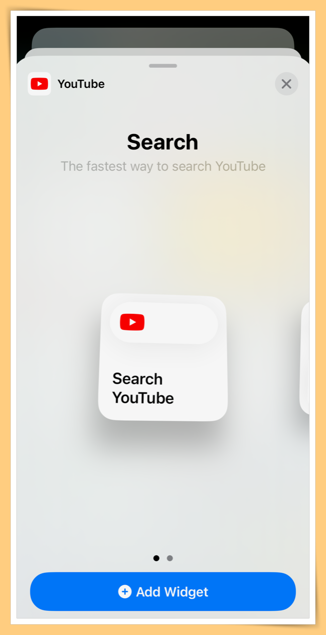 YouTube Widgets Option 1