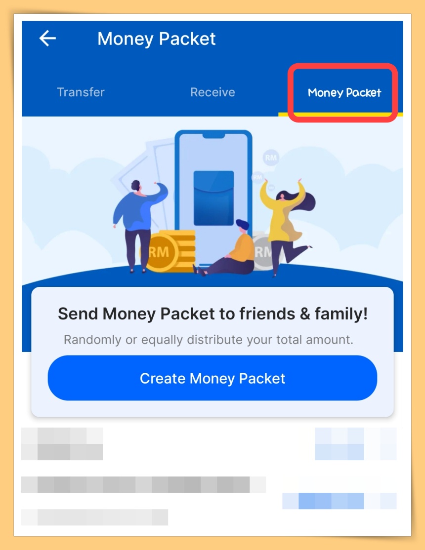 Choose money packet