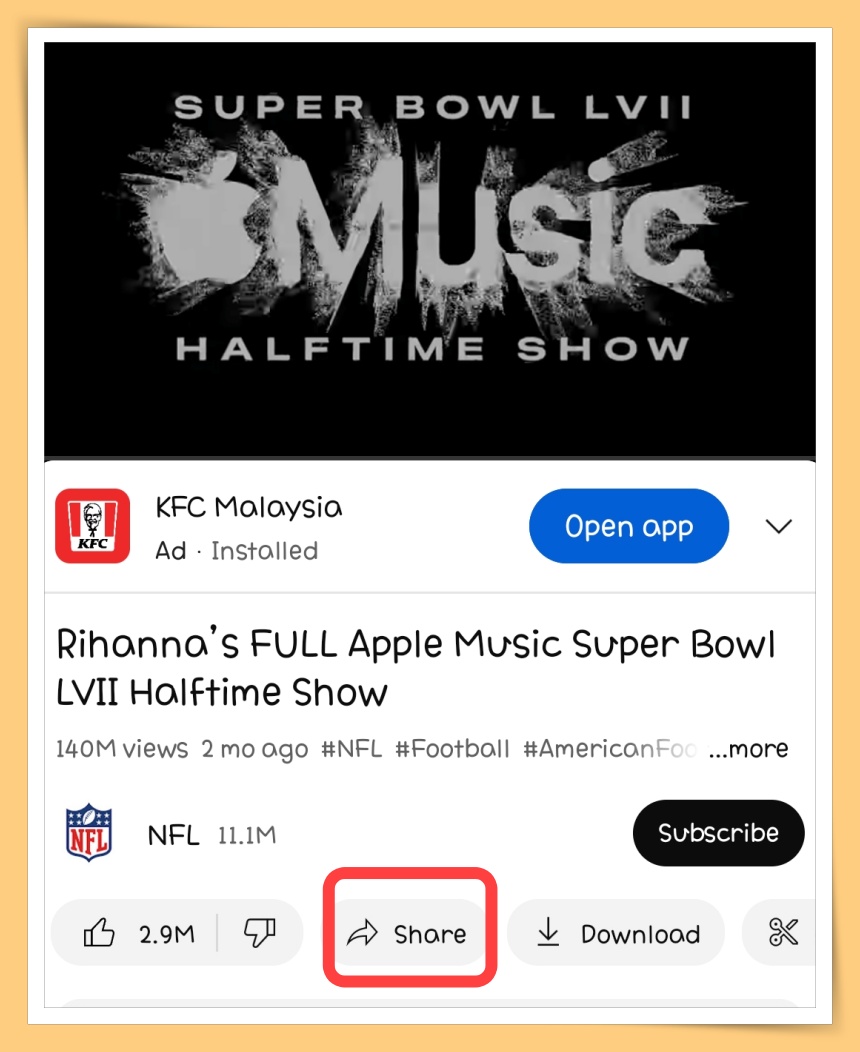 Choose Video and share