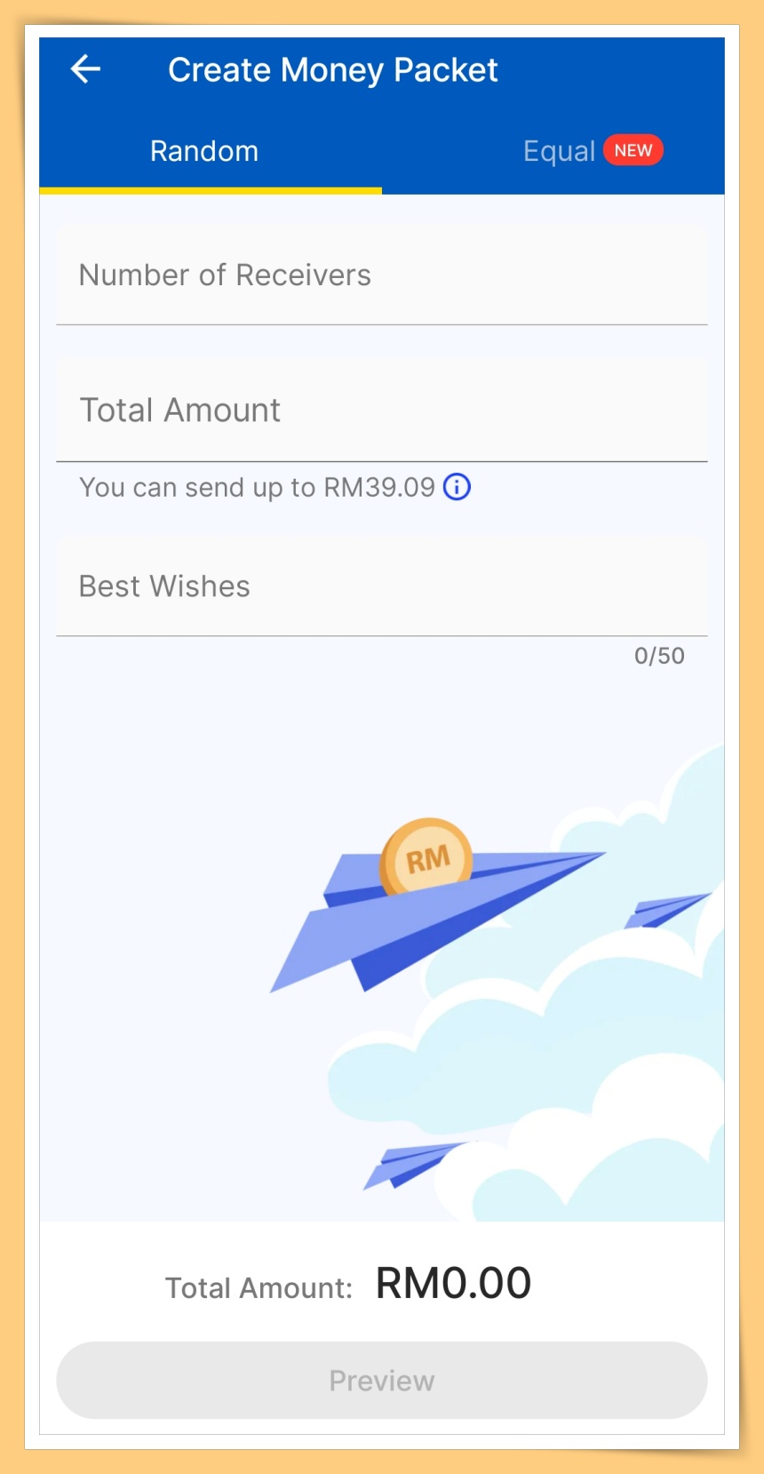 Create Money Packet
