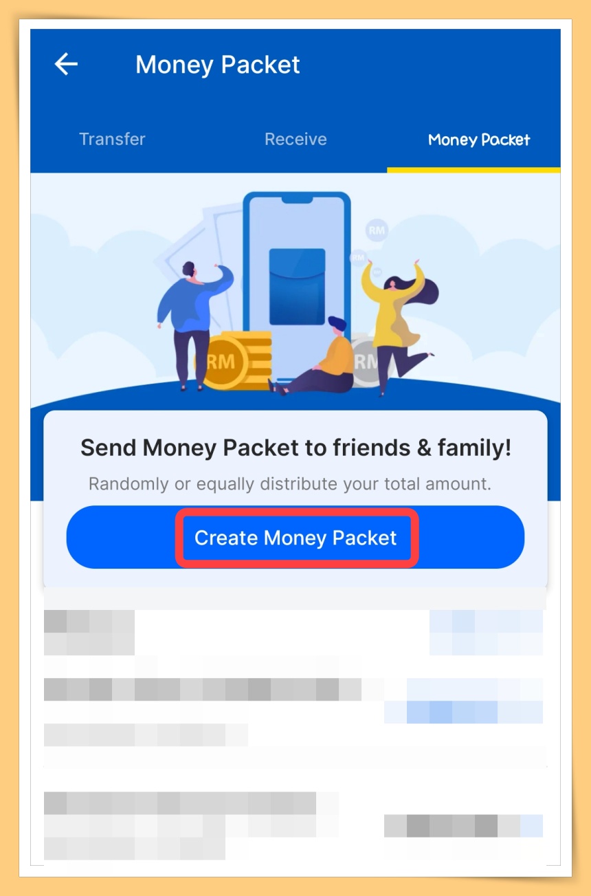 Create my money packet