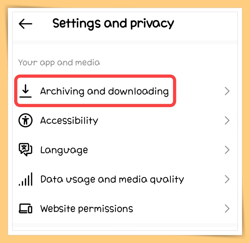 Archiving and downloading
