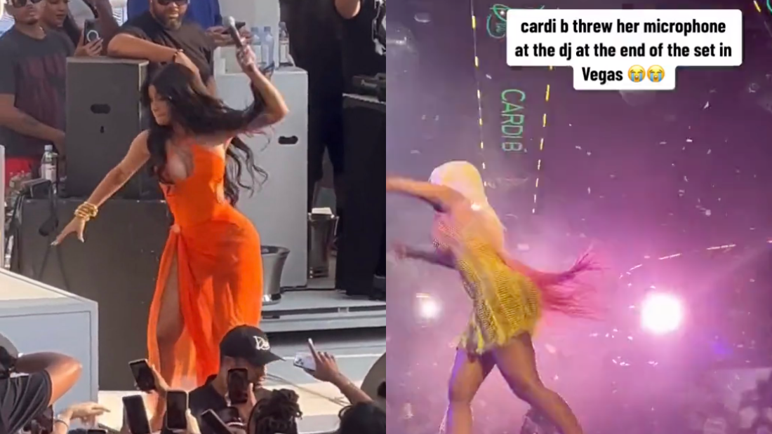 Cardi B 二度暴走,拿麦克风丢观众!
