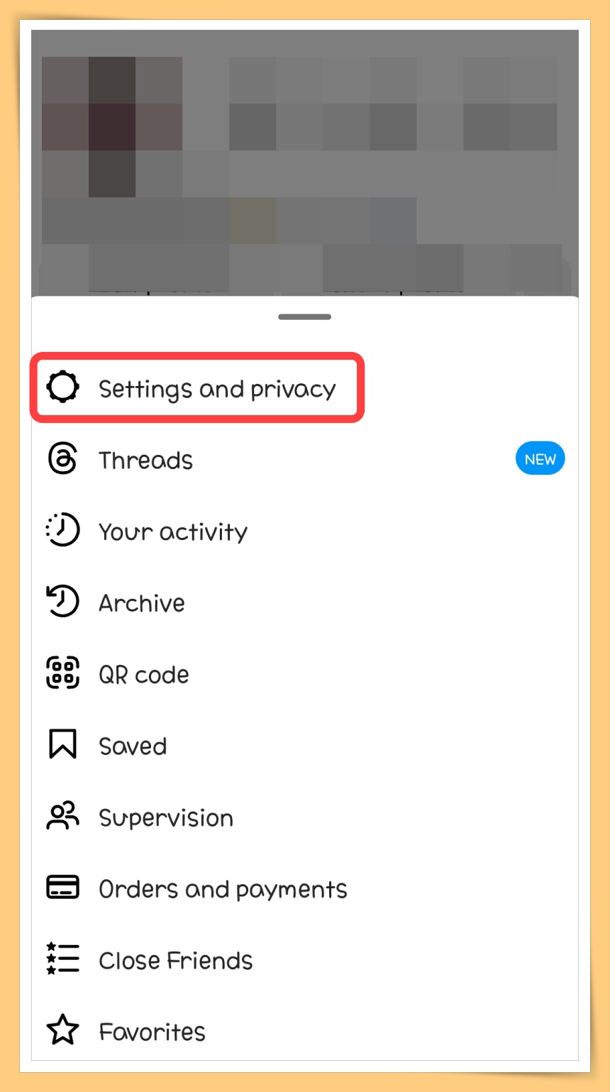 Settings and privacy
