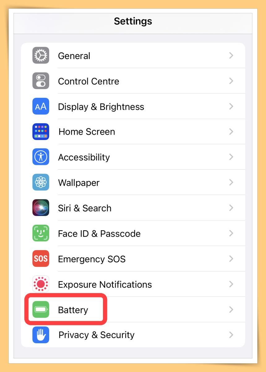 Open Settings