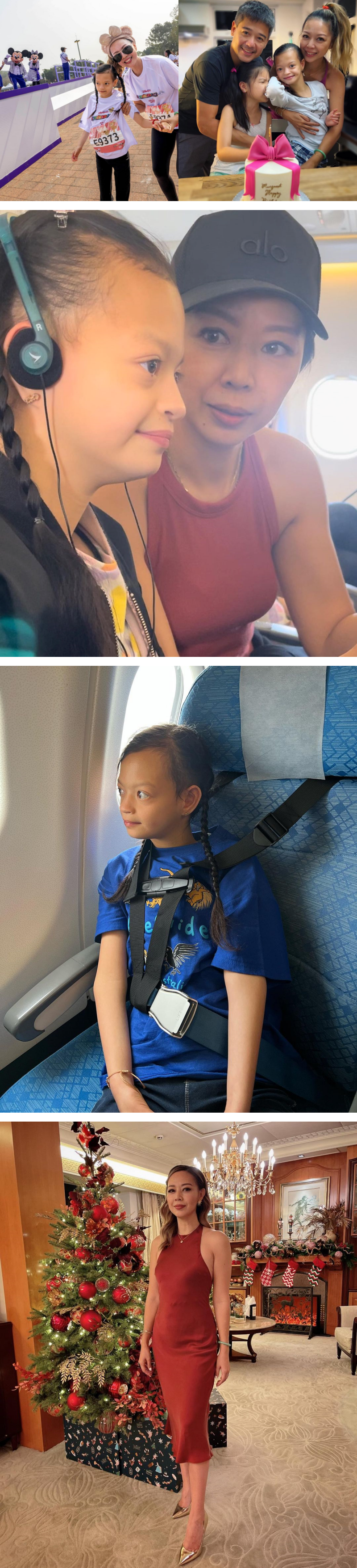 钟丽淇首次带长女出国