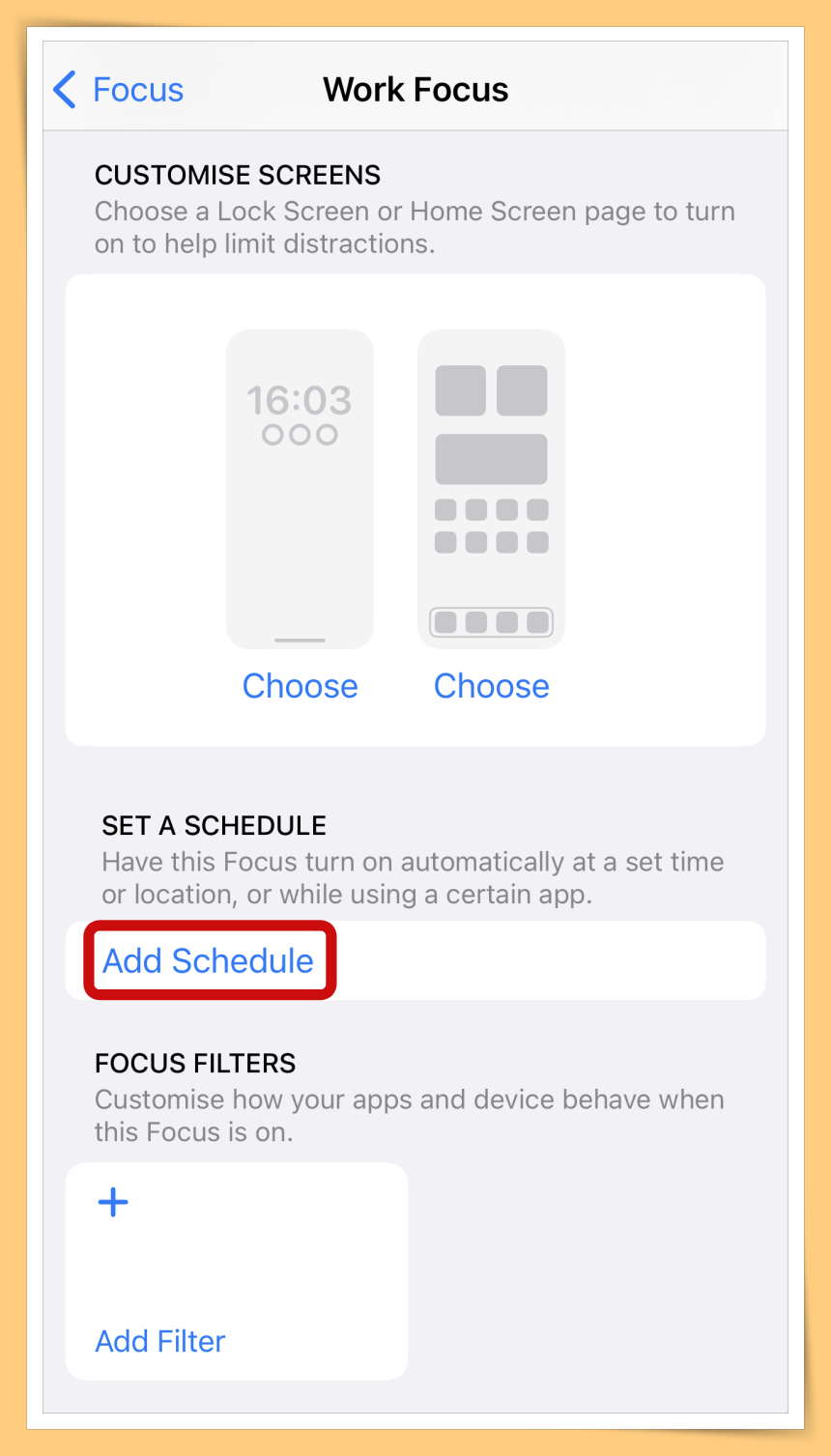 Add Schedule