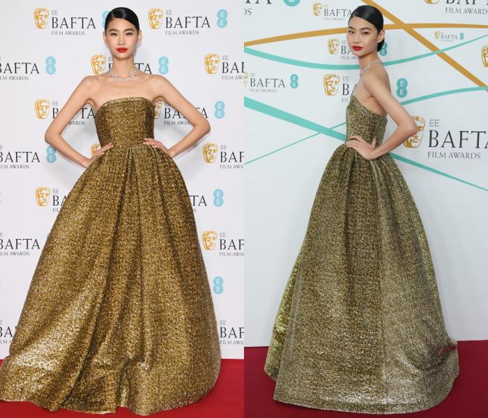 郑好娟穿Louis Vuitton出席BAFTA红毯