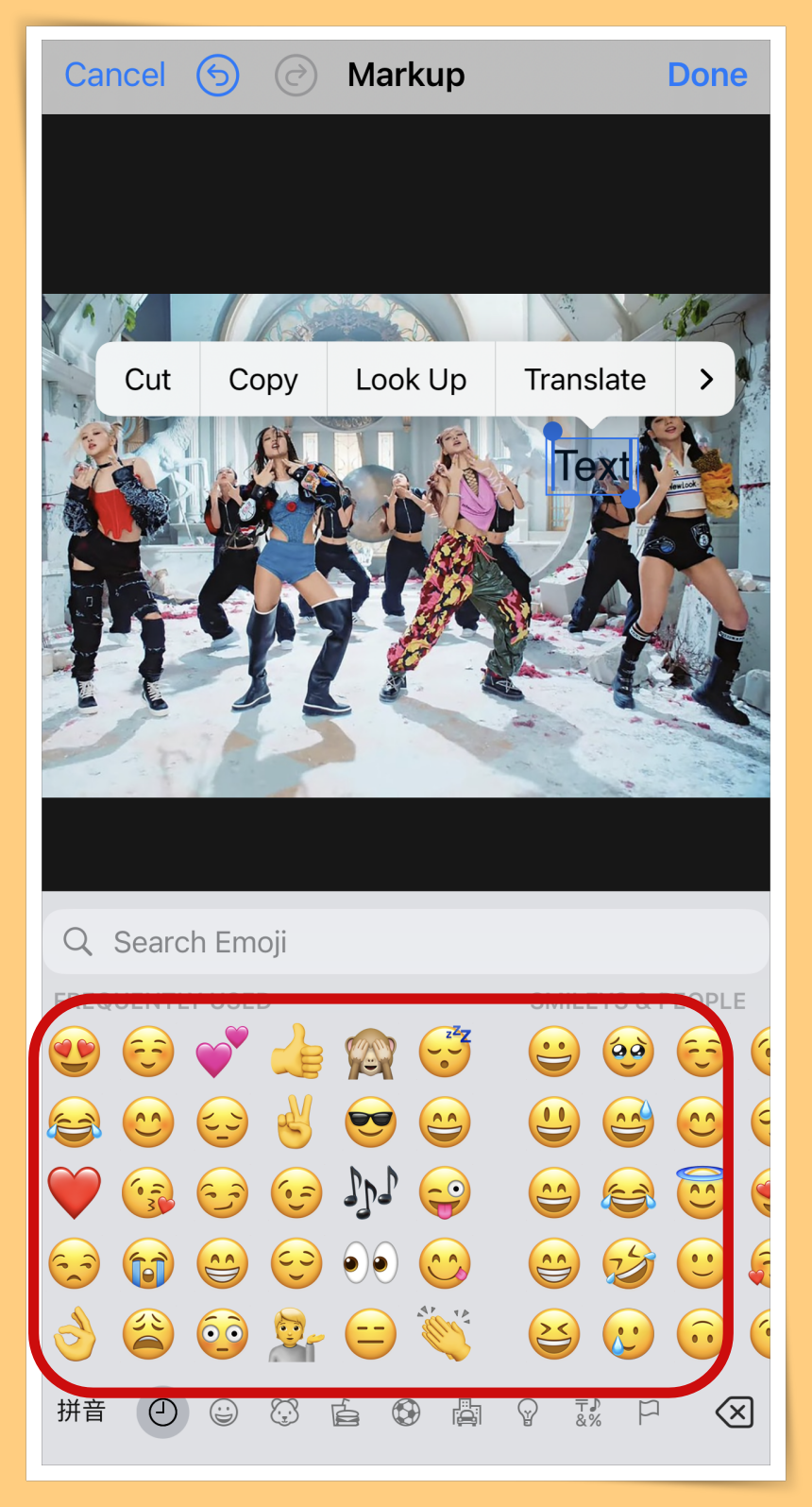Choose emoji