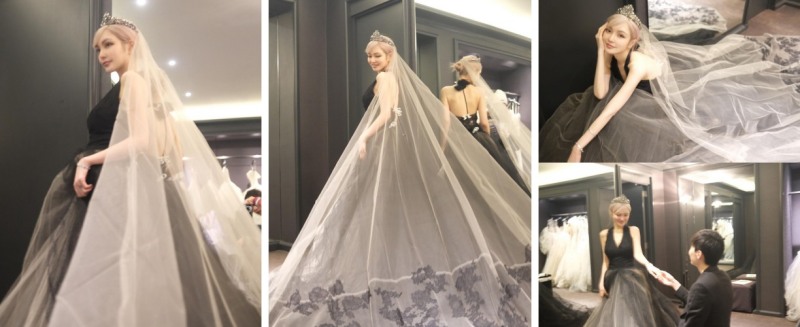 周扬青穿婚纱