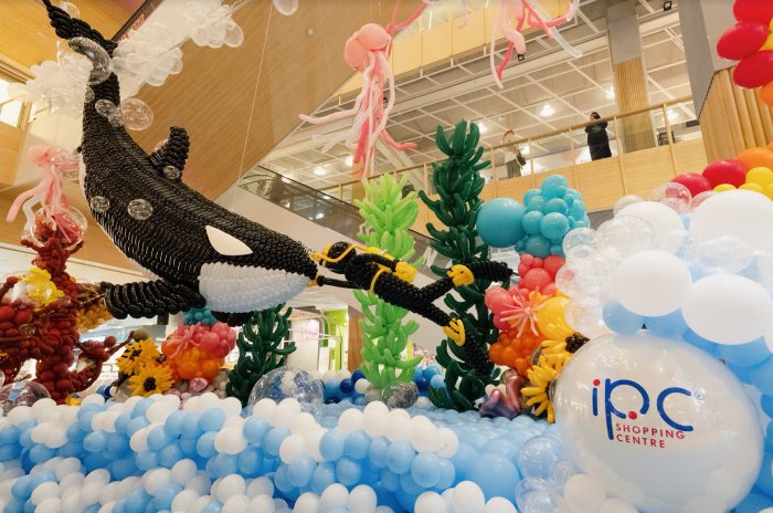 IPC购物商场举办环保气球展，展出濒危海洋生物