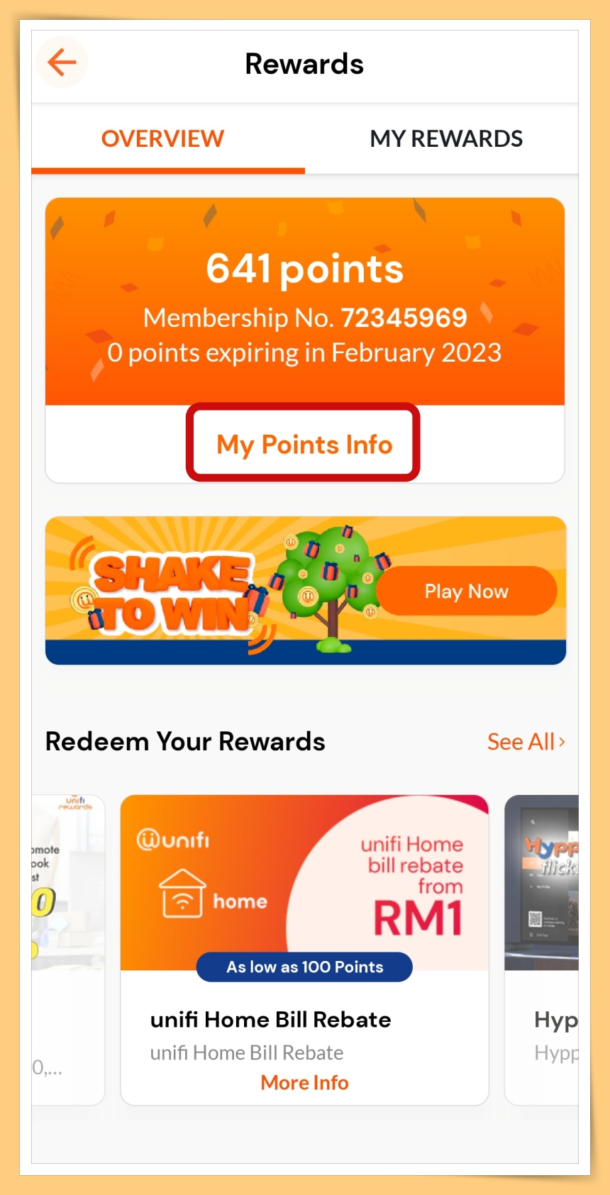 My Points Info