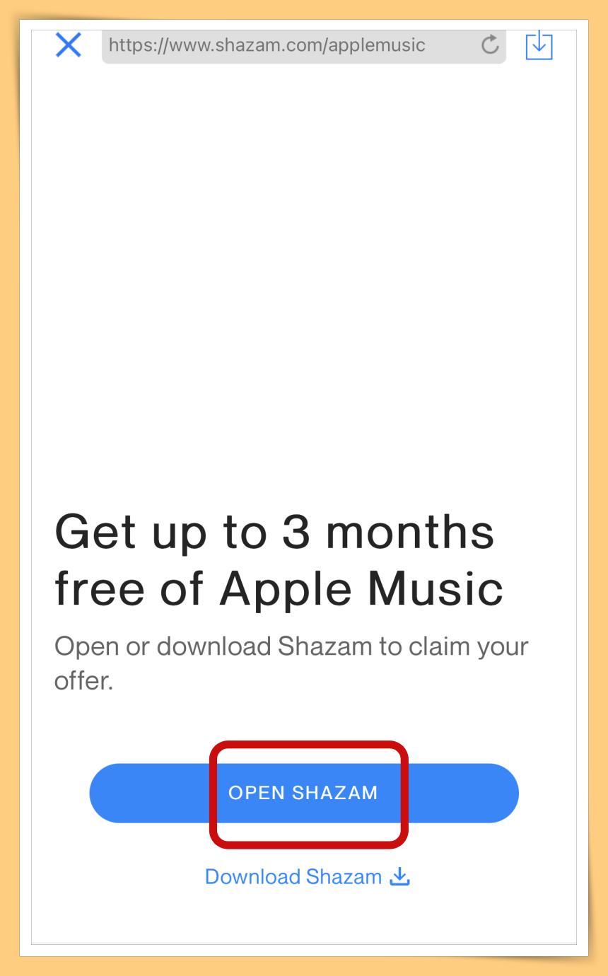 Open Shazam App