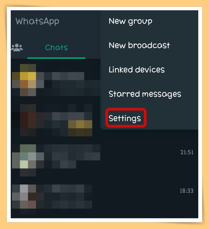 Choose Settings