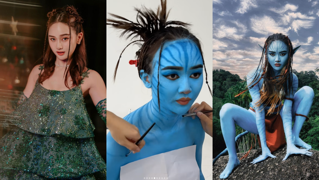 网红神还原《Avatar》造型