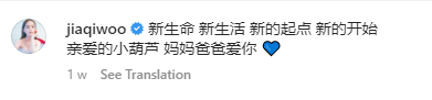 胡佳琪顺利产女