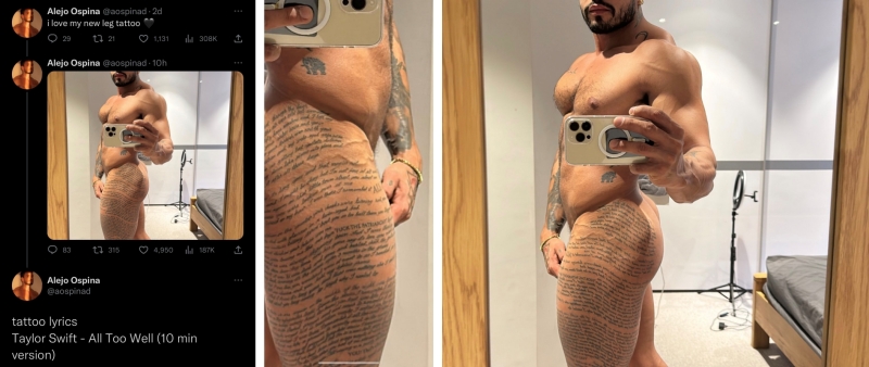 Alejo Ospina晒纹身