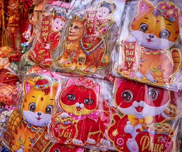 越南猫年新年都是猫元素装饰